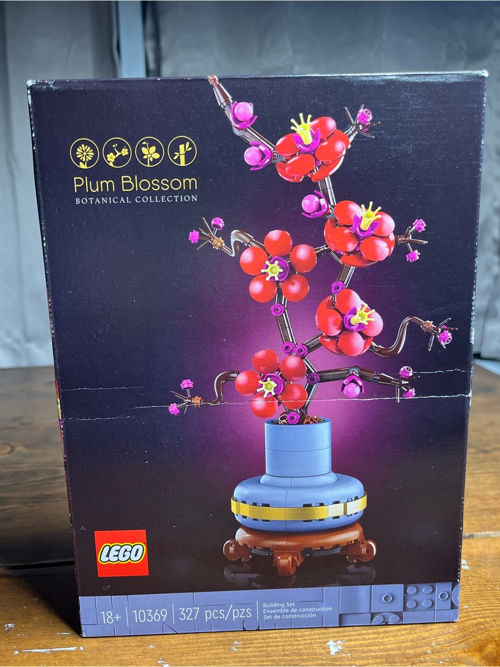 LEGO Plum Blossom Botanical Collection Red Pink Flower Bouquet Floral Vase